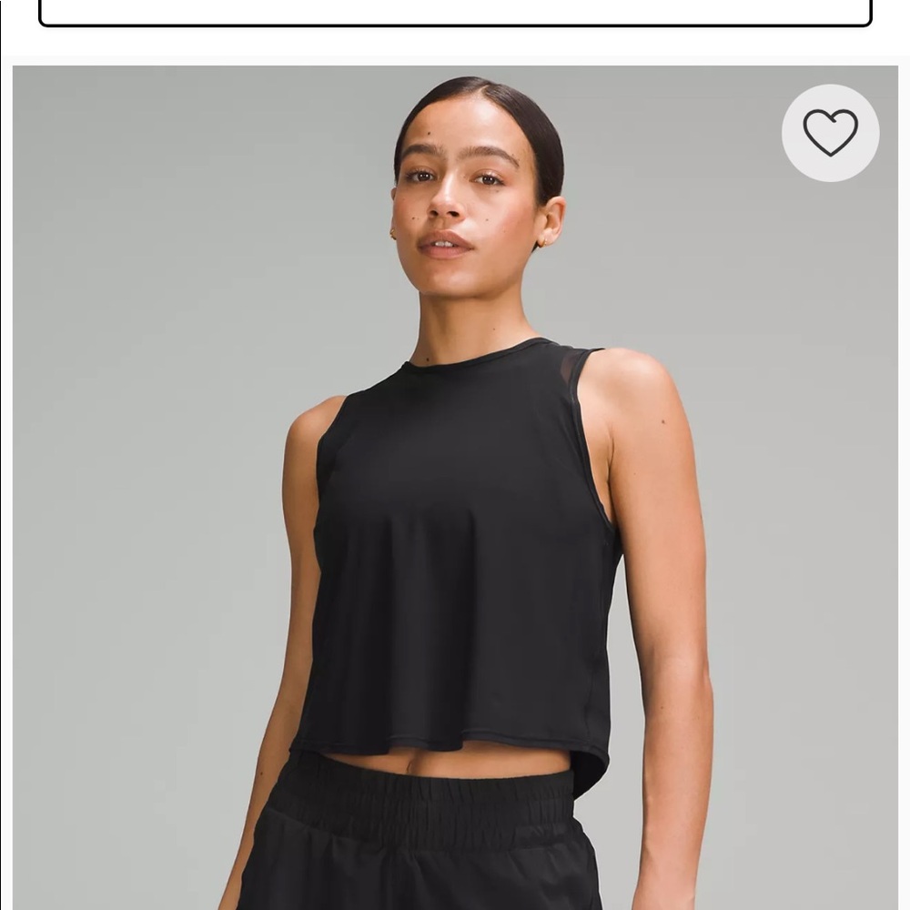 Lululemon Sculpted Crop Tank Top Pleated size 2